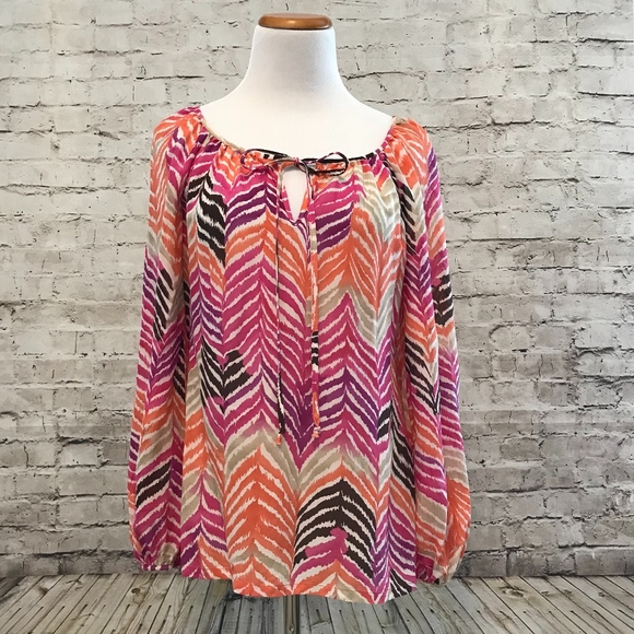 Trina Turk Tops - *REDUCED* Trina Turk Chevron Print Blouse